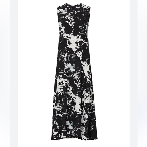 Victor Alfaro Black and White Abstract Maxi Dress Sz S - Picture 2 of 5